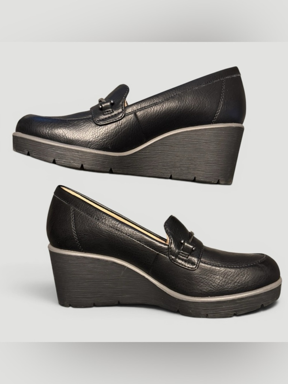 SOUL NATURALIZER Wedge Loafer Pumps in Black Sz 6.5 NWOT